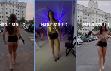 Naturista Fit mostra tudo na balada em vídeo picante