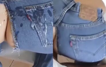 Gata rasga calça jeans no calor do sexo e leva leitada na raba