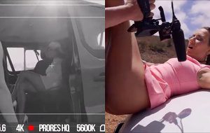 Patricinha safada aceitando rola no meio do deserto em troca de carona