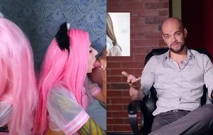 Duas safadas de cabelo rosa se entregam a troca de casais numa noite de putaria sem limites
