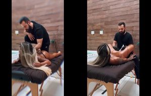 Lays Peace pelada recebendo massagem tântrica e gemendo de prazer enquanto é masturbada