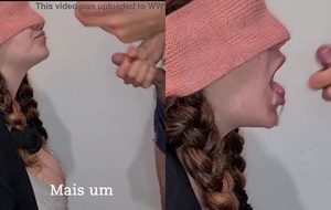 Priminha inocente abocanha a piroca e mama gostoso em vídeo amador