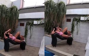 Stella Smets morena rabuda fodendo forte no making of e gemendo até gozar